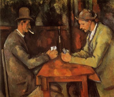 フランス語：Les Joueurs de cartes カード・プレイヤーズ 作： ポール・セザンヌ