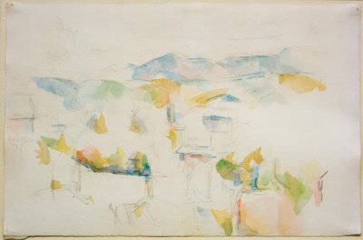 エクスアンプロヴァンス周辺の山岳風景 作： Paul Cézanne