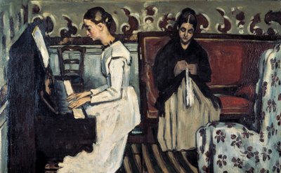 タンハウザーへのピアノ序曲の少女、c1868。 作： Paul Cézanne