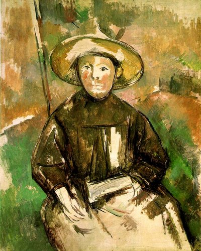 麦わら帽子の少女、1896年 作： Paul Cézanne
