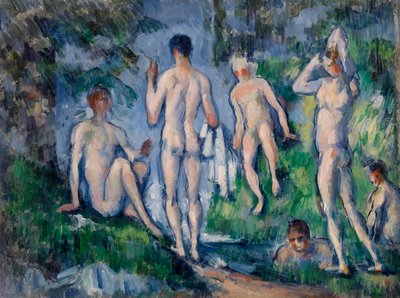海水浴客のグループ 作： Paul Cézanne