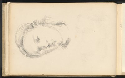 若い女性の頭 作： Paul Cézanne