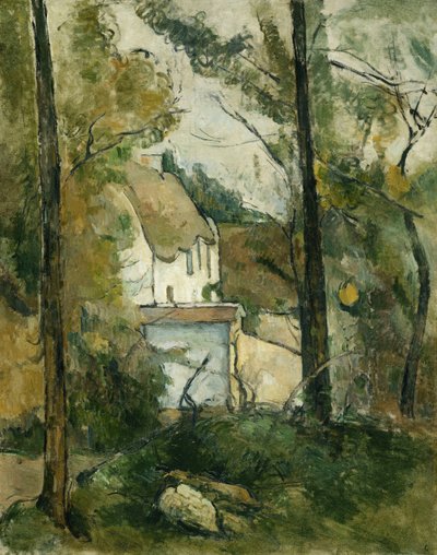 木の家、オーヴェル。木の家、オーヴェルス、1879年 作： Paul Cézanne
