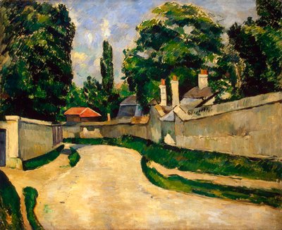 道路沿いの家、c1881 作： Paul Cézanne