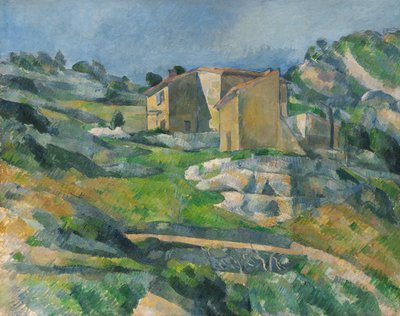 プロヴァンスの住宅：レスターク近くのリオー渓谷、1833年 作： Paul Cézanne