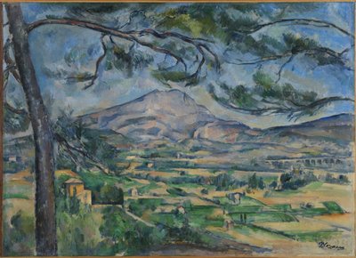 1887年頃、大きな松のあるサント・ヴィクトワール山。 作： Paul Cézanne