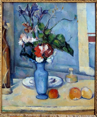 Le vase bleu ポール・セザンヌ（1839-1906）の絵画 1885年 薄暗い。0,61x0,5 m パリ、オルセー美術館 - 青い花瓶。ポール・セザンヌ（1839-1906）による絵画 1885年0.61×0.5 m パリ、オルセー美術館 作： Paul Cézanne