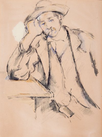 傾いたスモーカー 作： Paul Cézanne