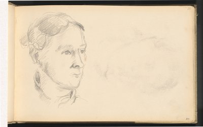 セザンヌ夫人、1882-1887年。 作： Paul Cézanne