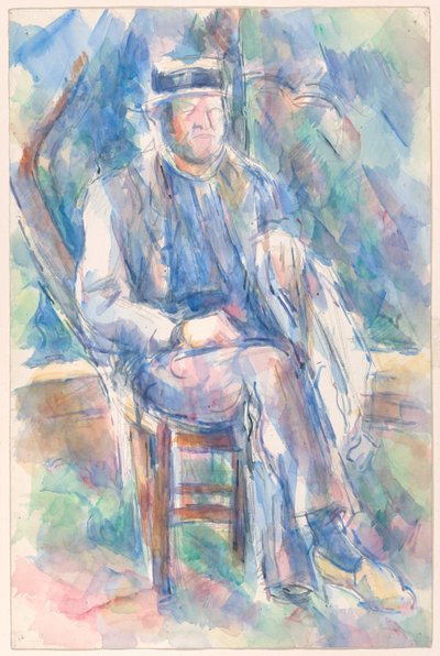麦わら帽子をかぶる男 作： Paul Cézanne