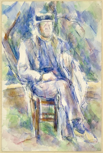 麦わら帽子をかぶった男、1905年〜2006年 作： Paul Cézanne