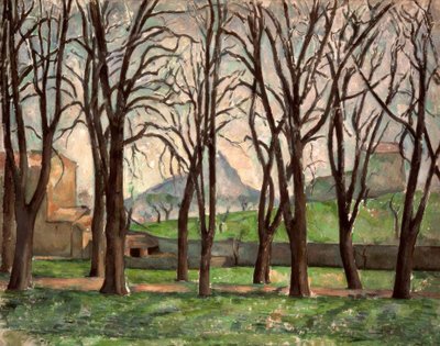 冬のジャドブファンの栗の木 作： Paul Cézanne