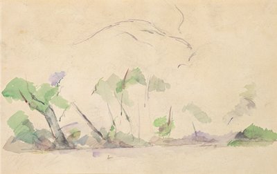 Mont Sainte-Victoire（紙にトイレ） 作： Paul Cézanne