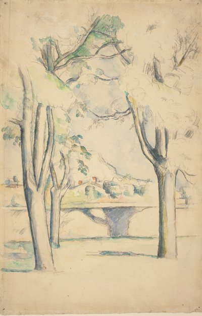 ジャス・ド・ブファンの壁の向こうに見えるモン・サント・ヴィクトワール、c. 18851888。 作： Paul Cézanne