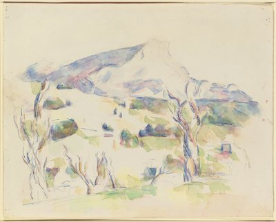 モンサントヴィクトワール、ローヴの眺め、1902年6月 作： Paul Cézanne