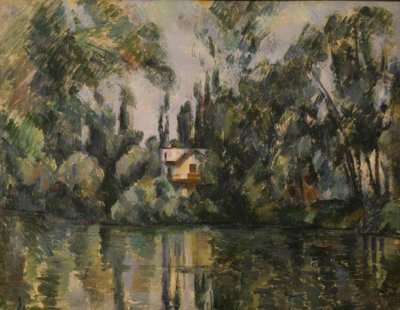 マルヌ川のほとりにある家、セザンヌ 作： Paul Cézanne