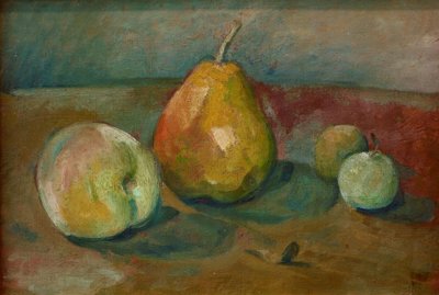 P.Cézanne、梨のある静物と… 作： Paul Cézanne