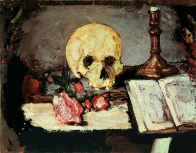 ポールセザンヌ、スカルu。キャンドルライト 作： Paul Cézanne