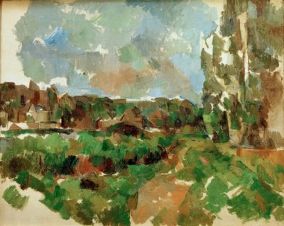 川沿いの風景 作： Paul Cézanne