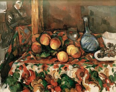 桃、デカンター、キャラクター 作： Paul Cézanne