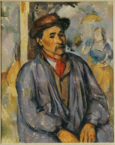 青いシャツを着た農民 作： Paul Cézanne