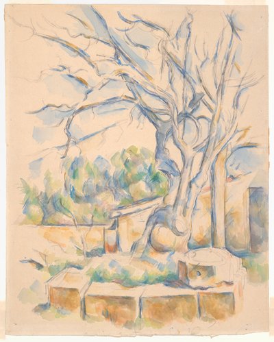 シャトー・ノワールのピスタチオの木 作： Paul Cézanne