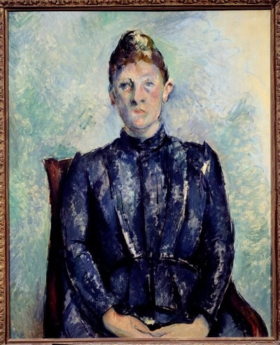 セザンヌ夫人の肖像 絵画 ポール・セザンヌ（1839-1906） 19世紀 日0.65x0.81 m パリ、オランジュリー美術館（Musee de l