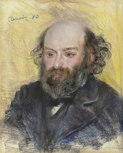 ポール・セザンヌ(1839-1906)の肖像 by ピエール・オーギュスト・ルノワール(1841-1919) 作： Paul Cézanne