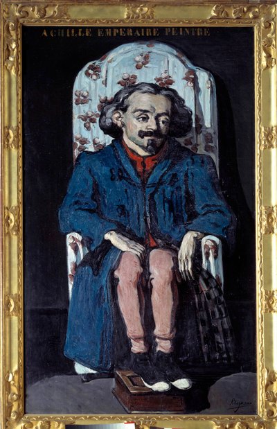画家アシール・エンペレール（1829-1898）の肖像 ポール・セザンヌ（1839-1906）の絵画 1868年 薄暗い。2x1.2 m パリ、オルセー美術館 - 画家アシール・エンペレール（1829-1898）の肖像。ポール・セザンヌ（1839-1906）による絵画 1868年。2 x 1.2 m オルセー美術館、P 作： Paul Cézanne