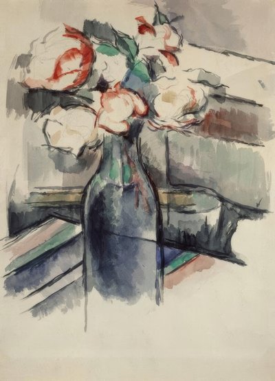 瓶の中のバラ 作： Paul Cézanne
