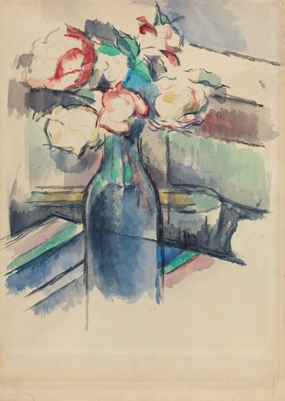 瓶の中のバラ [直筆]、19001904。 作： Paul Cézanne