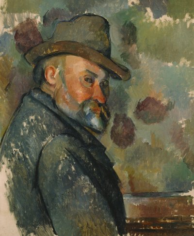 帽子をかぶった自画像 作： Paul Cézanne