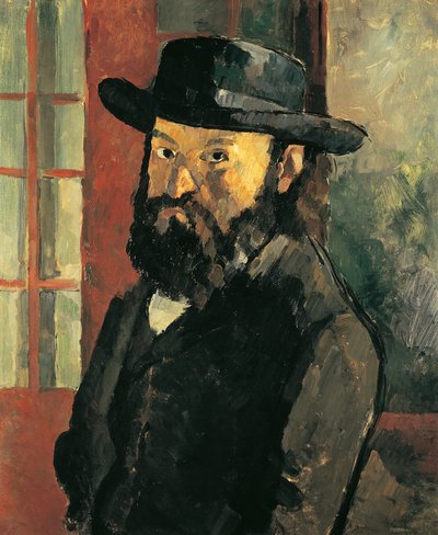 帽子をかぶった自画像 作： Paul Cézanne