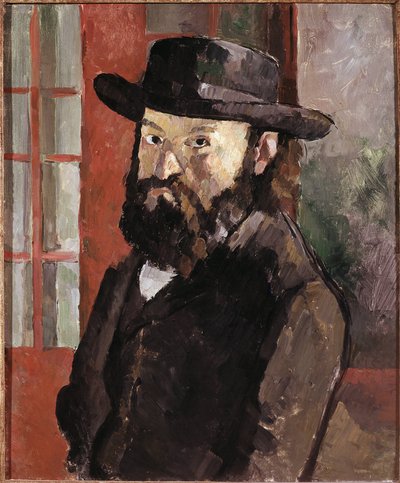 自身の肖像」1879年～82年頃（油彩・キャンバス 作： Paul Cézanne