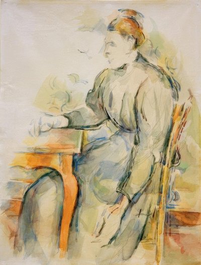 座っている女性（Mmeセザンヌ） 作： Paul Cézanne