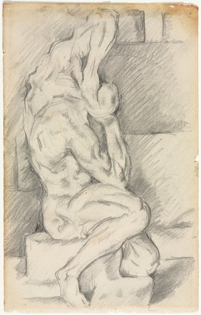 解剖学的彫刻のスケッチ (直腸) 作： Paul Cézanne