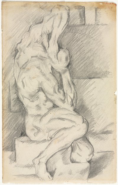 解剖学的彫刻のスケッチrectoマダムセザンヌヴェルソのスケッチ、188184。 作： Paul Cézanne