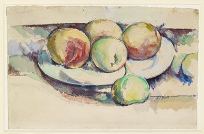 桃といちじくの静物、19世紀後半 作： Paul Cézanne