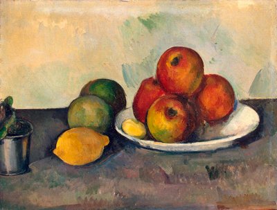 リンゴのある静物、c1890。 作： Paul Cézanne
