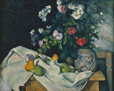 花と果実のある静物、1889〜1890年 作： Paul Cézanne