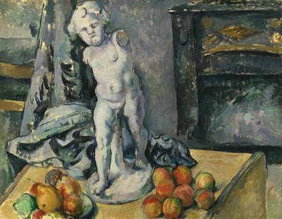 プラスターキューピッドのある静物、1890年代 作： Paul Cézanne