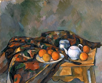「ティーポットのある静物」、1902-06 作： Paul Cézanne