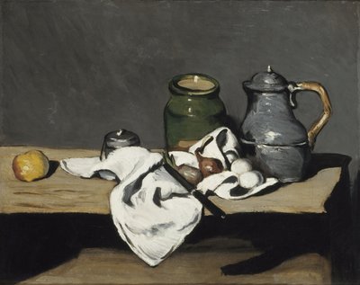 やかんのある静物、1867-1869 作： Paul Cézanne