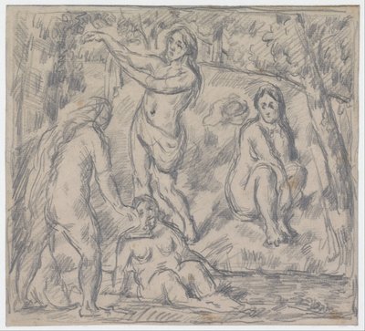 4人の女性の入浴の研究 作： Paul Cézanne