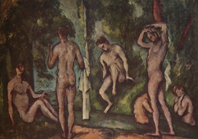 海水浴客、1894年、1937年。 作： Paul Cézanne