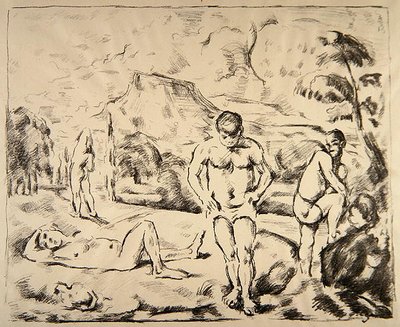 The Bathers, c.1898 (litho) 作： Paul Cézanne