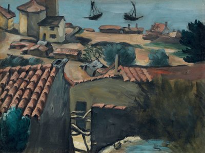 漁師「Lの村」エスタク。エスタケの漁村、1870年頃 作： Paul Cézanne