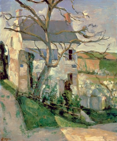 家と木、1873-74年頃 作： Paul Cézanne