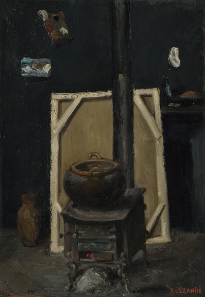 スタジオのストーブ、1865年頃 作： Paul Cézanne