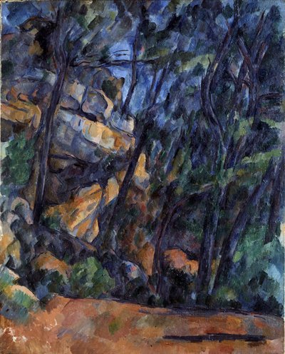 シャトー・ノワール公園の木々と岩、1904年頃。 作： Paul Cézanne